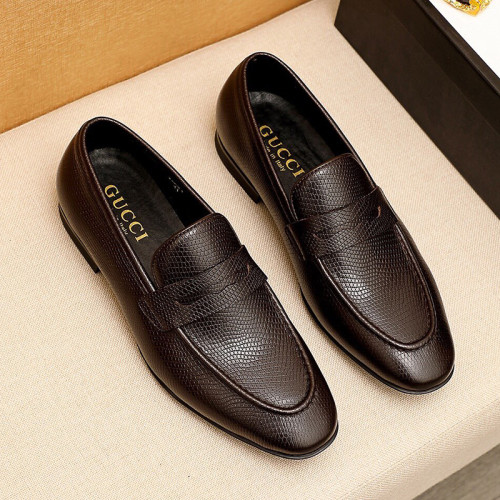 Gucci Mens Shoes Leather Design Luxury Brand Business Dress Shoes for Men with Original Box