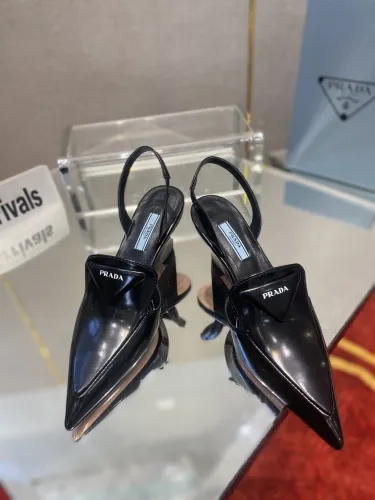 Prada Womens Shoes Slingback Pumps Luxury Brand Casual Shoes for Women with Original Box