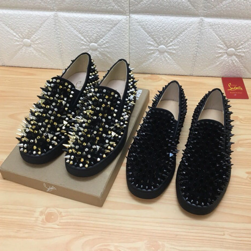Christian Louboutin Mens Shoes Luxury Brand Red Bottom Design Roller-Boat Mens Flat 1120387B049