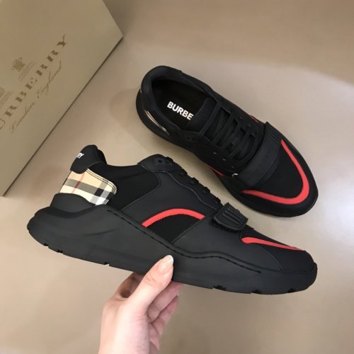 Burberry Mens Shoes Sneakers Fashion Type Luxury Brand Vintage Check Cotton Sneaker with Original Box