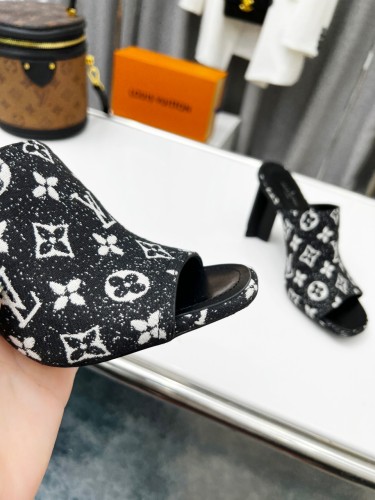 Louis Vuitton Womens Shoes Sandals Slippers Luxury Brand SILHOUETTE MULE 1A9PX4 Monogram denim with Original Box