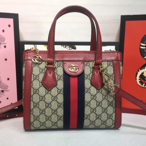 Gucci Womens Mens Bags Crossbody Handbags Luxury GG Shoulder Bag Leather Luxury Brand 547551 UQHBB 9885 GG Supreme Ophidia Small Tote Bag