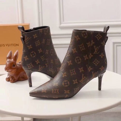 Louis Vuitton Women Shoes Boots Fashion Ankle Boots Luxury Brand Leather Design with Original Box