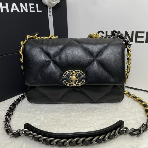 Chanel Womens Bags Shoulder Messenger Bags Chanel 19 Flap Bag Luxury Brand with Original Box