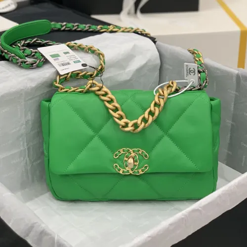Chanel Womens Bags Shoulder Messenger Bags Chanel 19 Flap Bag Luxury Brand with Original Box