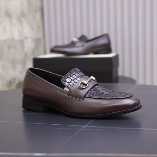 Gucci Mens Shoes Leather Design Luxury Brand Business Dress Shoes for Men with Original Box