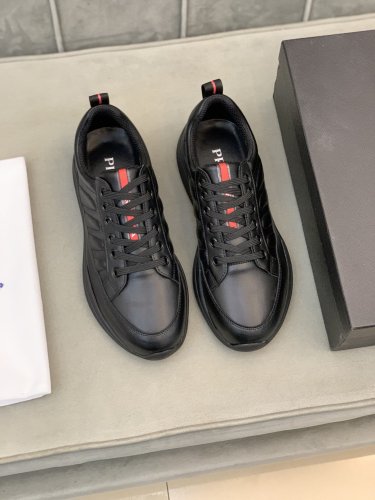 Prada Mens Shoes Sneakers Casual Shoes for Men Luxury Brand Breathable Fashion Sneakers with Original Box