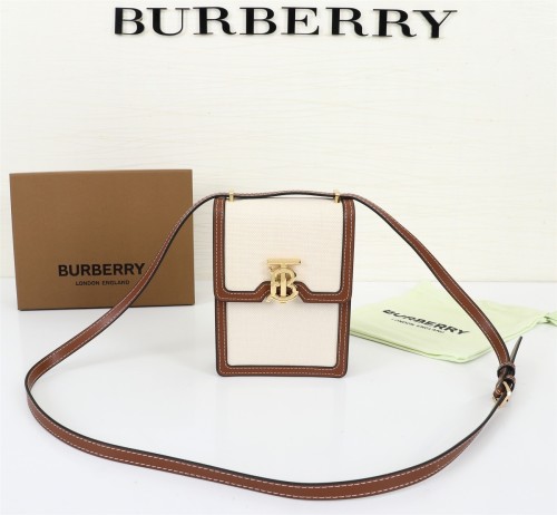 Burberry Womens Bag Cotton Canvas and Leather Robin Bag