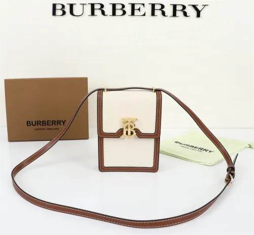 Burberry Womens Bag Cotton Canvas and Leather Robin Bag