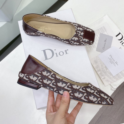 Dior Womens Shoes Sandals Fashion Pumps Luxury Brand D-Doll Flat PUMP with Original Box