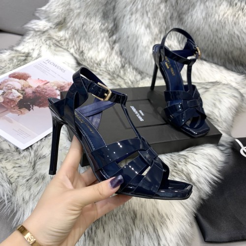 Saint Laurent YSL Womens Shoes TRIBUTE SANDALS IN PATENT LEATHER 10cm