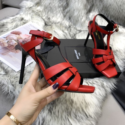 Saint Laurent YSL Womens Shoes TRIBUTE SANDALS IN SMOOTH LEATHER 10cm