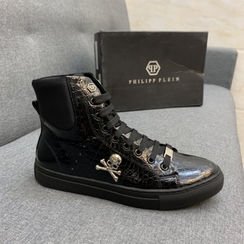 Philipp Plein Men Shoes High Top Sneaker Fashion Design Luxury Brand