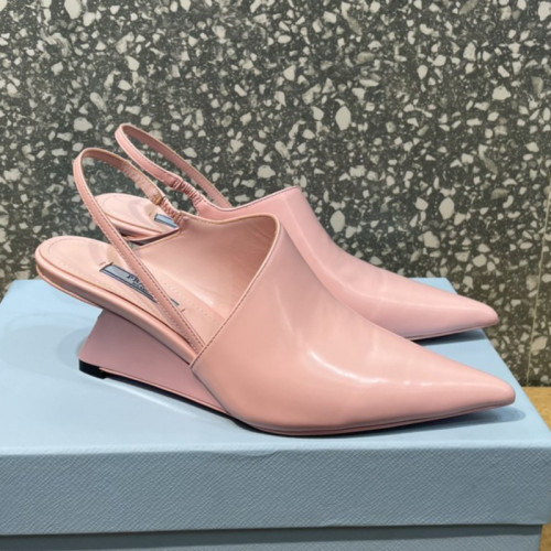 Prada Womens Shoes Slingback Pumps Luxury Brand Casual Shoes for Women with Original Box