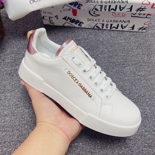 Dolce&Gabbana Womens Mens Shoes Fashion Sneakers Luxury Brand Portofino Sneakers In Nappa Calfskin With Lettering CK1602AN29887587