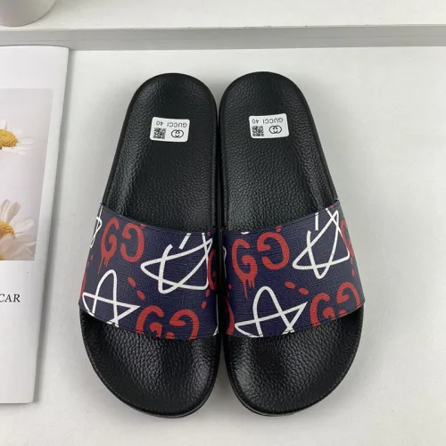 Gucci Mens Shoes Sandals Slides Slippers Luxury Brand Thick Sole Design with Original Box