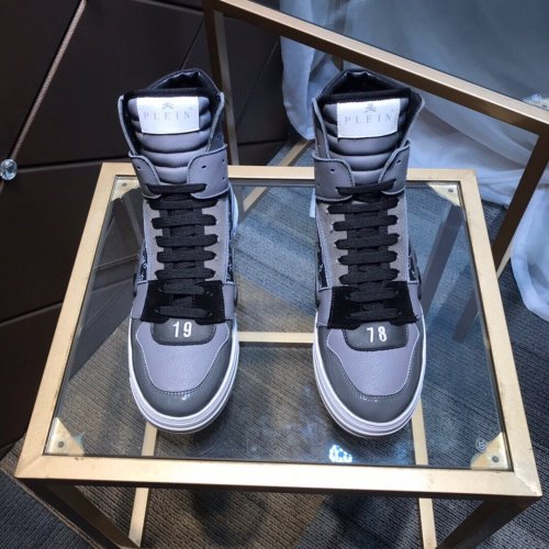 Philipp Plein Men Shoes High Top Sneaker Fashion Design Luxury Brand