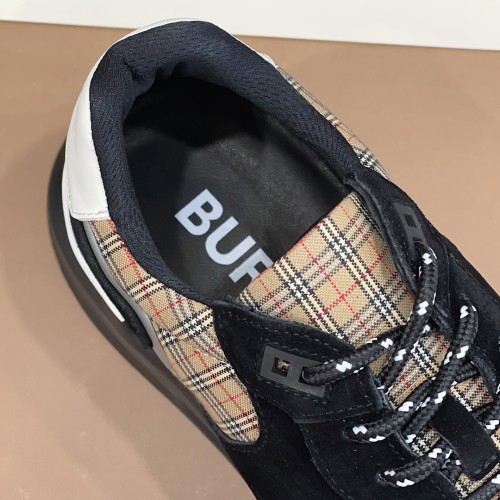 Burberry Mens Shoes Sneakers Fashion Type Luxury Brand Vintage Check Cotton Sneaker with Original Box