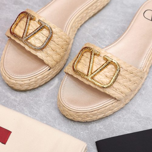 Valentino Womens Shoes Flat Mule Sandals Luxury Brand Design with Original Box