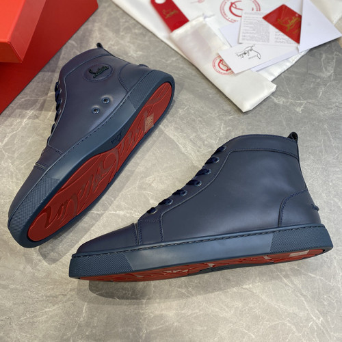 Christian Louboutin Mens Shoes Luxury Brand Red Bottom Design Louis Junior Spikes Flat with Original Box CL sneakers