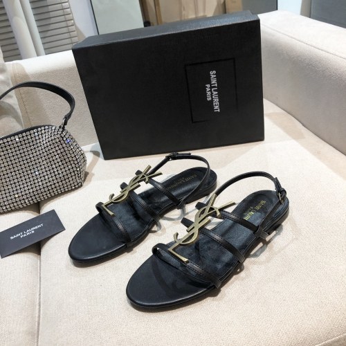 Saint Laurent YSL Womens Shoes Flat Sandals