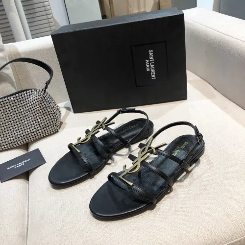 Saint Laurent YSL Womens Shoes Flat Sandals