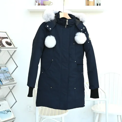 Moose Knuckles Design Womens Winter Windprood Down Jackets Keep Warm 90% White Duck Down