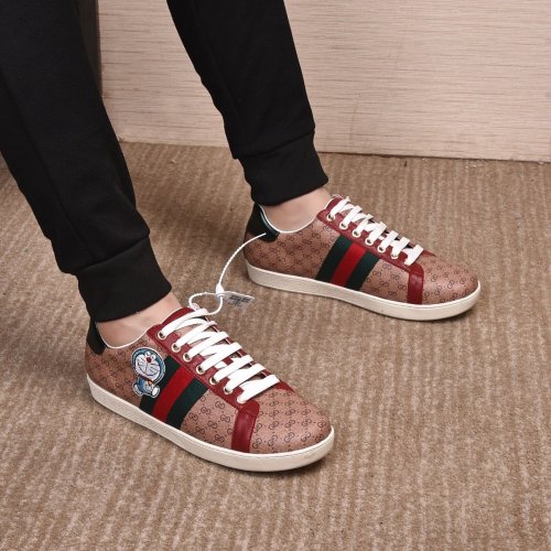 Gucci Womens Shoes Fashion Sneakers Lace-Up Luxury Brand Women's Ace Embroidered Sneaker with Original Box