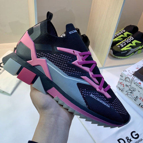 Dolce & Gabbana Womens Shoes Sneakers Luxury Brand Sorrento sneakers in stretch jersey with logo with Original Box