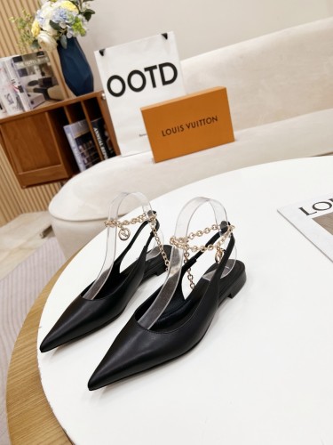 Louis Vuitton Womens Shoes Sandals Slippers Leather Design Luxury Brand Fashion Sandals with Original Box