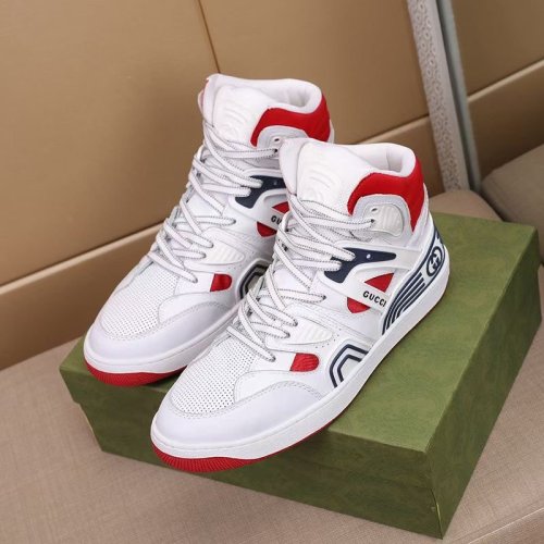 Gucci Womens Shoes Fashion Type Luxury Brand Leather Women's Gucci Basket sneaker with Original Box
