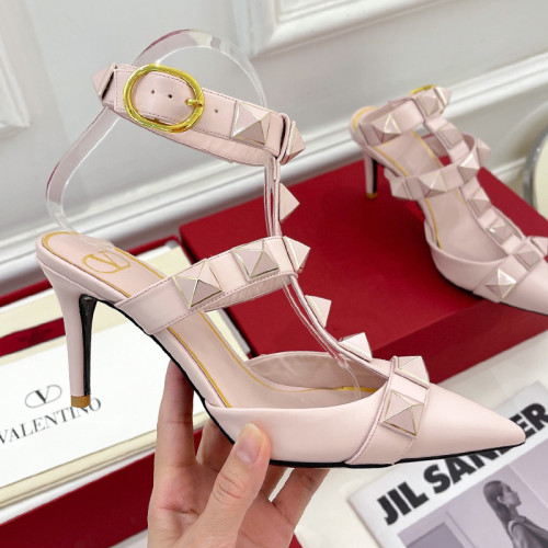 Valentino Women Shoes Mule Flip Flop Sandals ROMAN STUD SLIDE SANDAL IN QUILTED NAPPA with Original Box Luxury Brand 8cm Heel Design