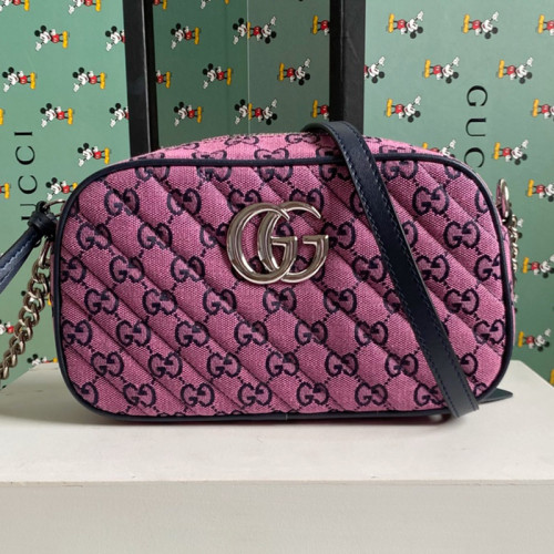 Gucci Womens Bags GG Marmont small matelassé shoulder bag Luxury Brand with Original Box 447632 DTD1T 1000