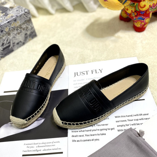 Dior Women Shoes Luxury Brand Design Dior Espadrille Nude Mesh Embroidery Womens Shoes with Original Box
