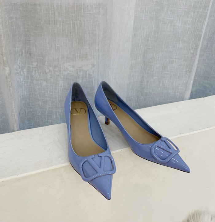 Valentino Women Shoes Mule Flip Flop Sandals VLOGO SIGNATURE CALFSKIN PUMP 45MM / 1.8 IN. Luxury Brand with Original Box