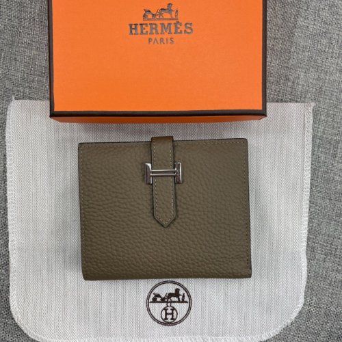 Hermes Womens Mens Wallets Purse Card Holder Leather Design Coin Bag with Original Box