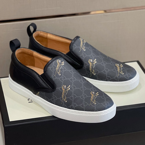 Gucci Mens Shoes Slippers Slides Casual Design Luxury Brand Black Leather Princetown leather slipper with Original Box 423513 BLM00 1000