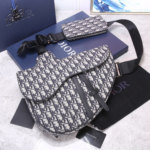 Dior Womens Mens Bag Saddle Bag Luxury Brand Design Fashion Type Shoulder Bags MAXI SADDLE BAG Beige and Black Dior Oblique Jacquard 1ADPO211YKY_H27E with Original Box