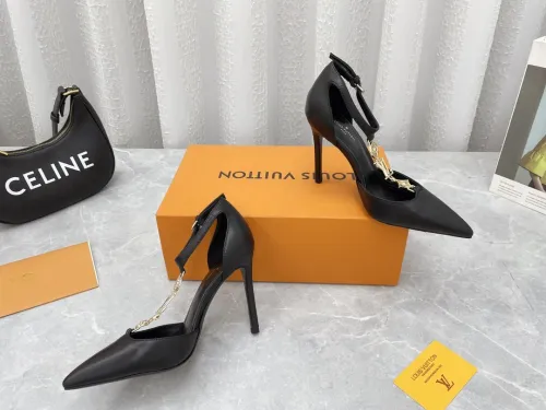 Louis Vuitton Womens Shoes Pumps Sandals Leather Design Luxury Brand Fashion Sandals with Original Box 10cm Heel