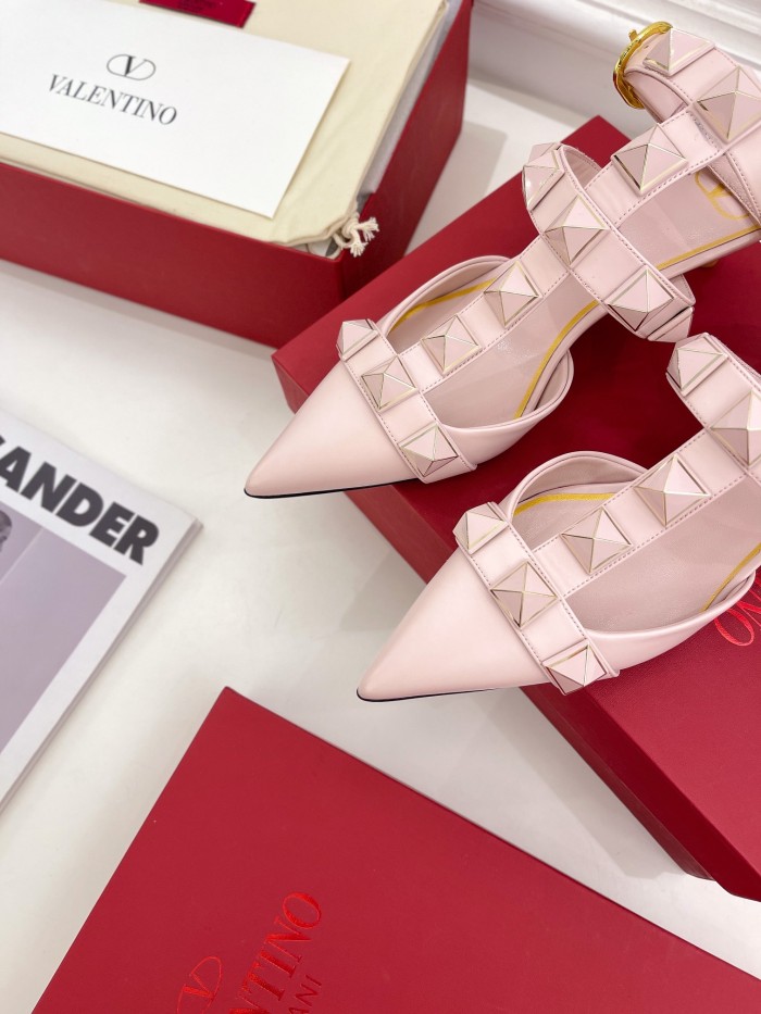 Valentino Women Shoes Mule Flip Flop Sandals ROMAN STUD SLIDE SANDAL IN QUILTED NAPPA with Original Box Luxury Brand 5cm Heel Design