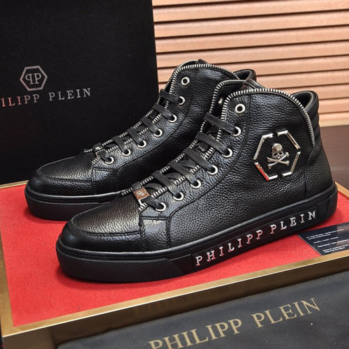 Philipp Plein Men Shoes Sneakers High Top Sneaker Fashion Design Luxury Brand Ankle Boots with Original Box