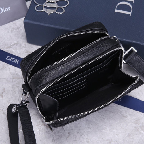 Dior Men Shoulder Bags Messenger Pouch Black Dior Oblique Galaxy Leather 2ESBC119VPD_H03E