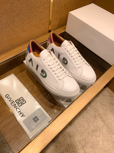 Givenchy Men Shoes Fashion Type Luxury Brand GIVENCHY SNEAKERS IN LEATHER WITH LATEX BAND with Original Box