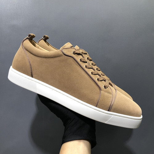 Christian Louboutin Mens Shoes Luxury Brand Red Bottom Design Louis Junior Spikes Flat with Original Box CL sneakers