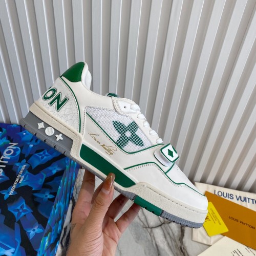Louis Vuitton Men Shoes Fashion Sneakers Design Luxury Brand LV TRAINER SNEAKER with Original Box