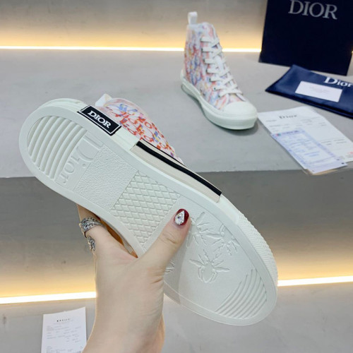 Dior Womens Mens Shoes Sneakers Luxury Brand Unisex Design B23 High-Top Sneaker with Box