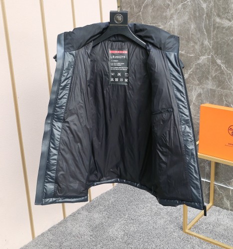 Prada Mens Womens Winter Windprood Down Jackets Keep Warm 90% White Duck Down