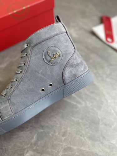 Christian Louboutin Mens Shoes Luxury Brand Red Bottom Design Louis Junior Spikes Flat with Original Box CL sneakers