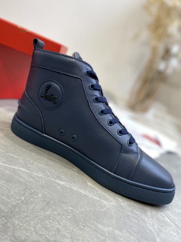 Christian Louboutin Mens Shoes Luxury Brand Red Bottom Design Louis Junior Spikes Flat with Original Box CL sneakers