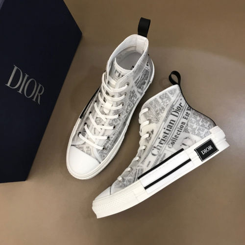 Dior Men Shoes Sneakers Luxury Brand B23 HIGH-TOP SNEAKER with Original Box